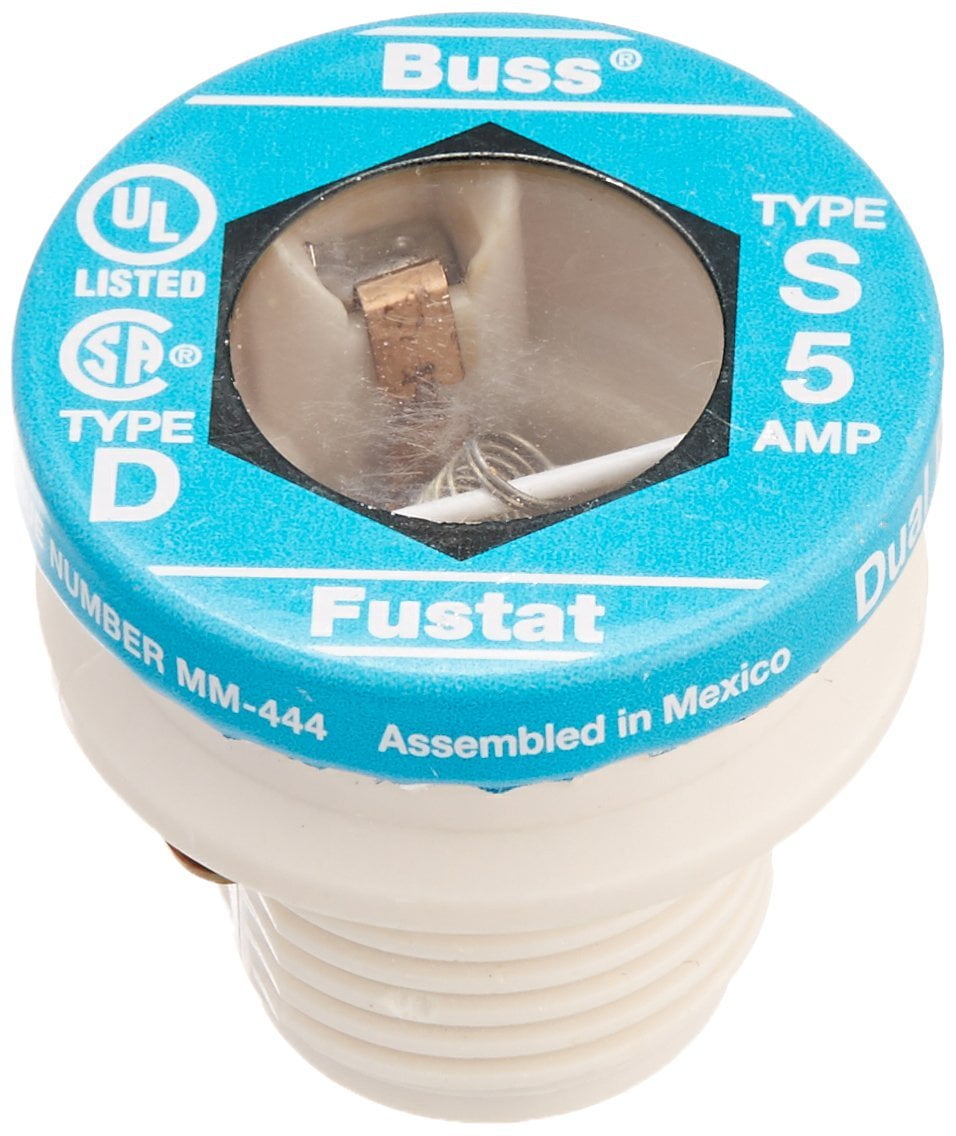 BUSSMANN S5 5 Amp Type S TimeDelay DualElement Plug Fuse Rejection