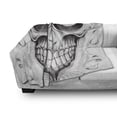 thumbnail image 3 of Day of the Dead Soft Flannel Fleece Throw Blanket, Scary Skull Face with Angry Expression Art Image, Cozy Plush for Indoor and Outdoor Use, 50" x 70", Pale Grey White, by Ambesonne, 3 of 6