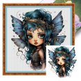 thumbnail image 1 of Hilo Algodón Bordado Punto Cruz Mariposa Y Niña 11CT 50x50cm, 1 of 9