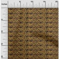thumbnail image 1 of oneOone Georgette Viscose Fabric Leaves & Floral Block Printed Fabric 1 Yard 42 Inch Wide, 1 of 4