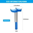 thumbnail image 4 of 1/2" Forstner Drill Bit,Hex Shank Carbide Tipped Wood Drilling Wood Tool Punching Bit(15mm), 4 of 7