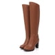 thumbnail image 1 of Botas altas Botas de caballero Tacón cuadrado pero botas hasta la rodilla Botas hasta la rodilla Botas de mujer de talla grande Botas Martin, 1 of 5