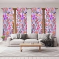 thumbnail image 6 of Spring Floral Kitchen Curtain for Berdoom Living Room Cafe 72 Inch Length, Retro Watercolor Flowers Leaves Plants Purple Tiers Curtains Light Filtering Drapes Window Treatment 2 Panels 52"Wx72"L, 6 of 8