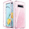 thumbnail image 1 of LAICAIW Galaxy S10 Plus Case, Clear Shiny Glitter Heavy Duty Shockproof Protection Sparkle Bling Pink Back Cover Transparent Soft TPU Protective Layer for Samsung Galaxy S10+ Plus 6.4 inch, Pink Gli, 1 of 7