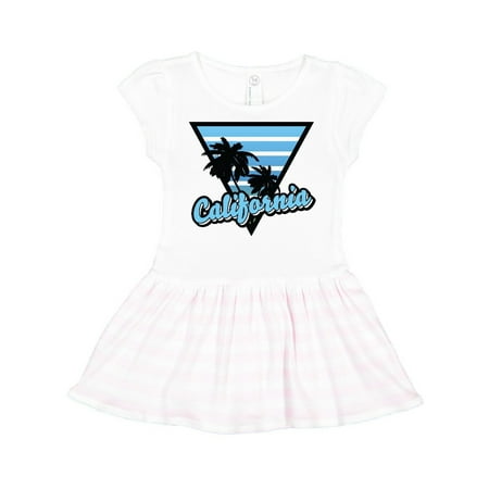 

Inktastic California with Triangle and Palm Trees in Blue Gift Toddler Girl Dress