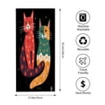 thumbnail image 6 of Vibrant Colorful Cats Beach Towel - Stylish Red & Green Pattern Perfect for Pool Travel and Bathing - Eye-Catching Design, 6 of 6