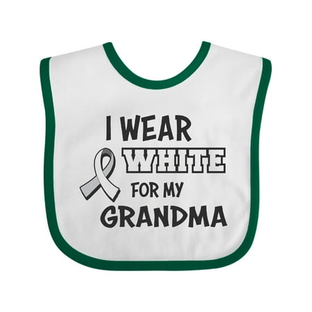 

Inktastic I Wear White For My Grandma Gift Baby Boy or Baby Girl Bib