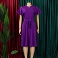 thumbnail image 2 of Women's Casual Cap Sleeve Pleated Long Midi Dress Loose Beach A line Flowy Dress, 2 of 8
