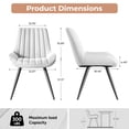 thumbnail image 3 of Daluvenix Modern Dining Chairs Set of 4, Upholstered Fabric Comfy Kitchen Dining Chairs with Metal Legs & Thick Cushions for Dining Living Room, White, 3 of 6