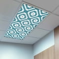 thumbnail image 2 of 3 Pack Teal Blue Modern Geometric Fluorescent Light Covers for Ceiling Lights Abstract Square Magnetic Ceiling Light Covers Overhead Light Filters for Office Classroom Home, 2 of 9