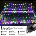 thumbnail image 2 of 12.5ft x 5ft 390 LED Connectable Christmas Net Lights, 8 Modes Low Voltage Bush Mesh Fairy String Lights, Christmas Decorative Lights for Home, Garden, Wedding, Xmas Tree Decorations(Multicolor), 2 of 7