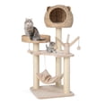 thumbnail image 3 of Cat Tree 5 Tier with Condo, Hammock & Balls - Kitten Climbing Tower Scratching Post, 3 of 9