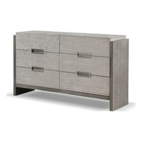 Furniture of America Yasgard 6-Drawer Solid Wood Dresser in Gray