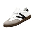 thumbnail image 2 of EKVAHL Women's Lace Up Retro Sneakers, Soft Cushioned Insole Breathable Tennis Shoes, Fashion Daily Shopping Stroll Walking Shoes White, 2 of 5