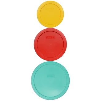 Pyrex Replacement Lids Set - Fits 1, 2 & 4 Cup Glass Bowls, BPA-Free, Made In USA