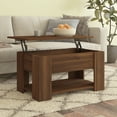 thumbnail image 1 of vidaXL Coffee Table Brown Oak 79x49x41 cm Engineered Wood, 1 of 5
