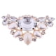 thumbnail image 1 of 1x Clips de cristal para zapatos con hebillas decorativas de diamantes de imitación para mujer champán, 1 of 9
