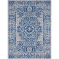 thumbnail image 2 of Rugs.com Outdoor Traditional Collection Rug – 9' x 12' Blue Flatweave Rug Perfect For Living Rooms, Large Dining Rooms, Open Floorplans, 2 of 3
