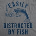 thumbnail image 2 of Mens Easily Distracted By Fish T Shirt Funny Fishermen Graphic Novelty Tee for Guys Graphic Tees, 2 of 7