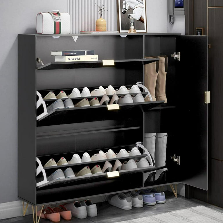 Custom Home Walnut Wooden Shoes Organizer Cabinets Furniture Design Modern  - China Shoe Cabinet, Shoe Rack