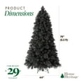 thumbnail image 4 of Home Heritage Snowdrift 6.5 Foot Pre-Lit Artificial Christmas Tree, Black, 4 of 10