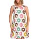 thumbnail image 1 of Disketp Colorful Donuts para Vestido sin Mangas para Mujeres, Vestidos de Verano para Mujeres, Casual y Holgado para la Playa, 1 of 7