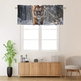 thumbnail image 2 of Tiger Window Curtain Valances Wildlife Forest Tree Snow Winter Nature Scenery Window Valance for Living Room Bathroom Bedroom, Kitchen Valance Rod Pocket Window Decor Curtain 54 by 18 in, 1 Panel, 2 of 6