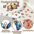 thumbnail image 3 of Uxcell 10Pcs Encanto de Mariposa de Rhinestone Cubic Zirconia Cristal Azul Brillante, 3 of 7