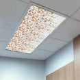 thumbnail image 2 of 1 Pack Flower Orange Fluorescent Light Covers for Ceiling Lights Grey Cherry Blossoms White Background Magnetic Ceiling Light Covers Overhead Light Filters for Office Classroom Home, 2 of 9