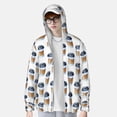 thumbnail image 2 of Vsdgher Sweat à Capuche Imprimé Motif Café pour Hommes Femmes, Manches Longues Protection Solaire Pêche pour Course Natation-TTG, 2 of 7