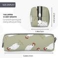 thumbnail image 3 of Fotbe Funny Chicken Pattern Leather Pencil Case, Pencil Pouch with Durable Zipper, Compact and Stylish Organizer for Stationery, Art Supplies, Travel Essentials, 3 of 7