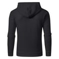thumbnail image 3 of Men's Long Sleeve Drawstring Hoodies Pullover Waffle Tops with Hood Casual Solid Color Loose Sweatshirt for Men (Black S), 3 of 3