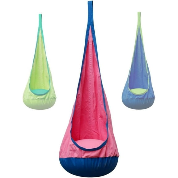 Sensory Swing for Autism, Sensory Swing Indoor w. Manual Pump, Hanging Hammock Outdoor and Indoor Sensory Swing, Rose