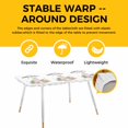 thumbnail image 4 of Easter Table Cloths for 8 Foot Rectangle Tables, Spring Watercolor Easter Eggs Bunny Flower Patio Waterproof Elastic Fitted Tablecloths, Washable Rectangular Table Cover for Camping, 4 of 8