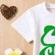 thumbnail image 3 of Gibobby ropa Niños blusas Camiseta de manga corta para niños pequeños y niñas, prendas de vestir, estampado de hierba de moda verde , verano(Blanco, 6-12 Meses), 3 of 5