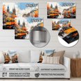 thumbnail image 4 of Designart "Train Popart City Vienna wall decor II" Cityscapes Metal Art Living Room, 4 of 5