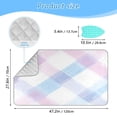 thumbnail image 2 of Ironing Mat Portable Ironing Blanket for Table Top Travel Ironing Pad for Washer Dryer 27.6" x 47.2" Pastel Pink and Blue Plaid, 2 of 6