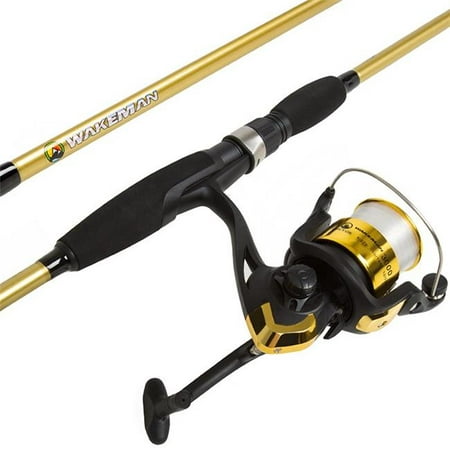 Wakeman M500012 Strike Series Spinning Pole, Gear for Bass & Trout Fishing Rod & Reel Combo,