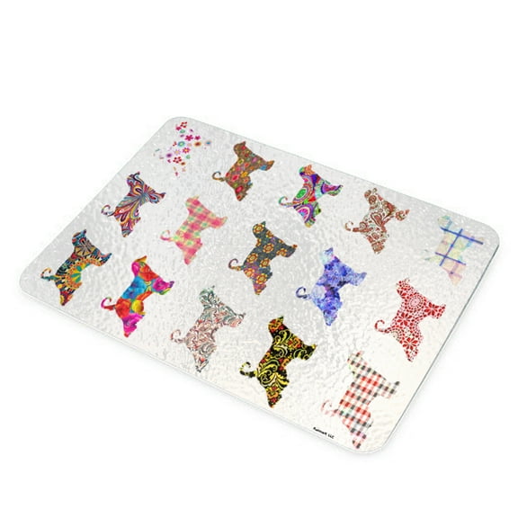 KuzmarK Glass Cutting Board - Afghan Hound Dog