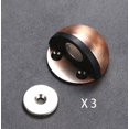 thumbnail image 1 of Tapón de puerta sin perforaciones JM anticolisión de succión de piso acero inoxidable 304 3 uds bronce rojo, 1 of 5