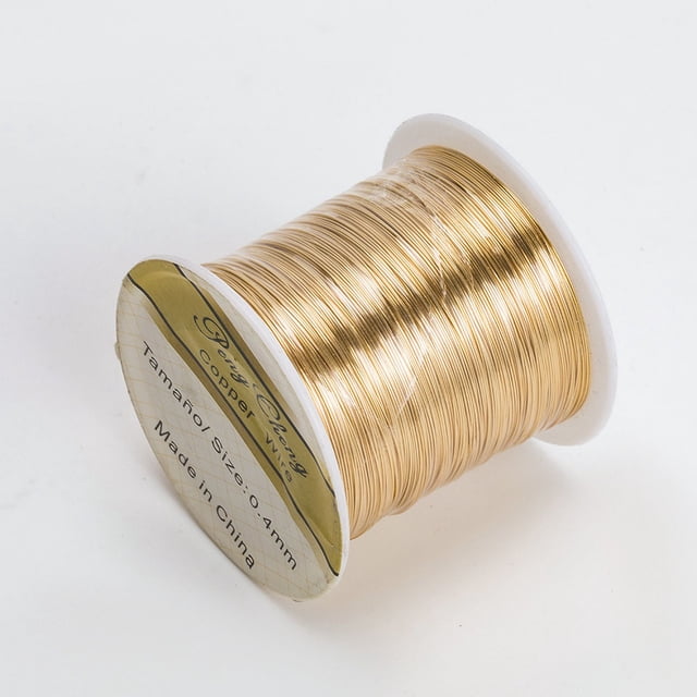 Bobina de alambre de cobre de oro de 18 quilates de color, material de bobinado hecho a mano para bricolaje, joyería, horquilla, joyería, alambre de cobre de forma especial
