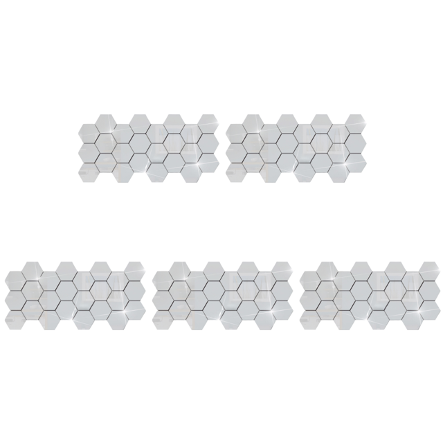 Adhesivos Pared Tridimensionales Espejo Acrílico Sala Estar Entrada Pasillo Escaleras Forma Hexagonal Decorativa Personalizada (24 Piezas Tamaño Pequeño Plateado Mm)