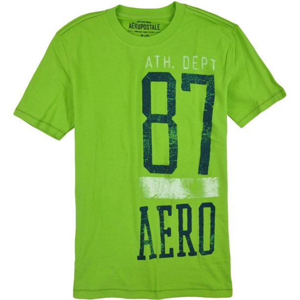 Aeropostale Athletic Dept Weathered Graphic playera para hombre, verde, pequeño
