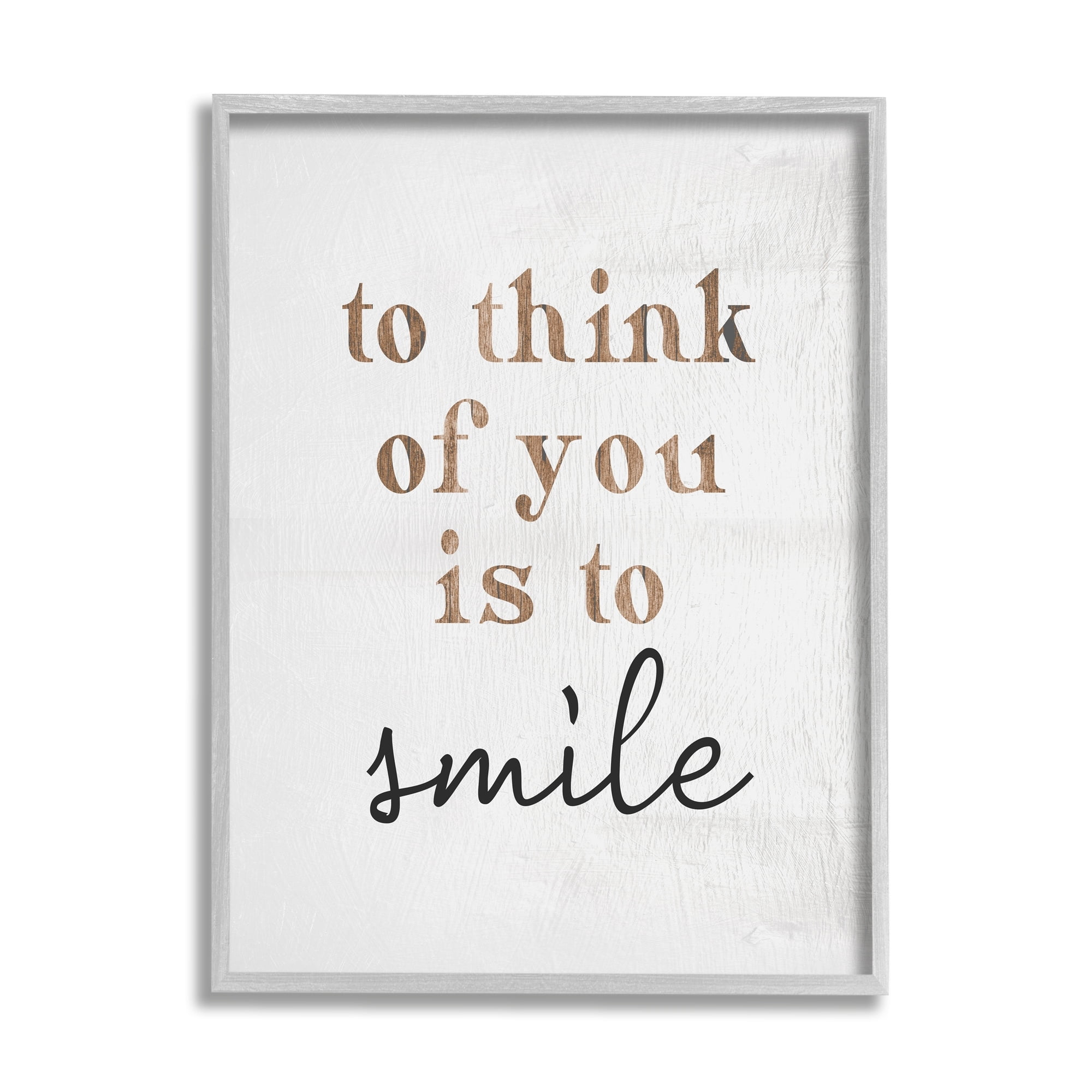 Stupell Industries Romantic Smile Quote Pretty Glam Detail Typography Framed Wall Art, 16 x 20, Design by Lil' Rue