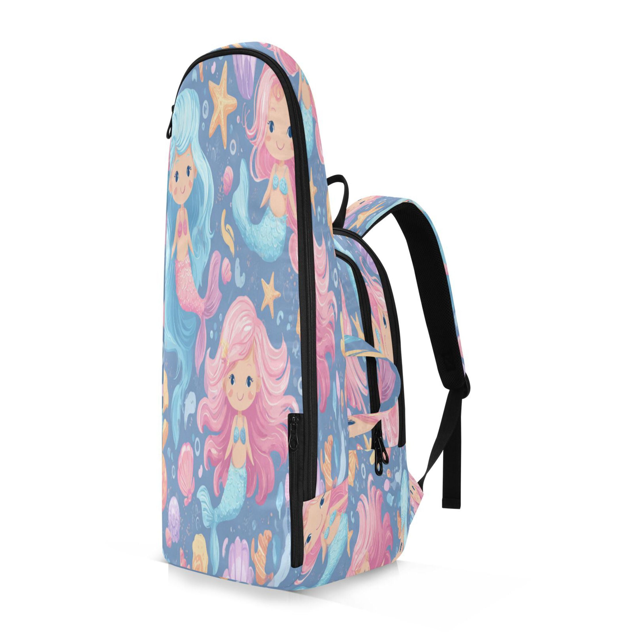 2 Racquet Holder Tennis Backpack Tennis Racket Covers Gym Bags Cute Little Mermaids