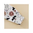 thumbnail image 5 of Seyurigaoka Newborn Baby Girls Halloween Hooded Jumpsuits Flower Heart Ghost Bat Printed Romper Long Sleeves Jumpsuits Fall Winter Outfit for Toddler Infant, 5 of 9
