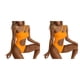 thumbnail image 3 of Jumpingount Bikinis de poliéster para mujer, transpirables, sin cables, elegantes, de Color sólido, para fiesta en la piscina, accesorios de Naranja amarillo L 2Conjunto, 3 of 6