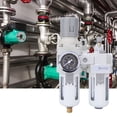 thumbnail image 2 of Air Filter Regulator, Compressed Air Filters Air Pressure Regulator, Separator For Home AC3010-03 3/8in BSPT,AC4010-04 1/2in BSPT, 2 of 8