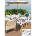 thumbnail image 5 of Outdoor Tablecloth with Umbrella Hole for Patio/Picnic/Party/Camping, Farmhouse Waterproof Table Cloth Rectangle Table Cover Washable, Blue Country Texas Star Vintage Berries Wooden (52"x 70"), 5 of 8