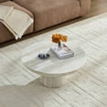 thumbnail image 3 of Kevinplus 31.50“ Round Coffee Table, Side Table,End Tables for Living Room,Beige,White, 3 of 8